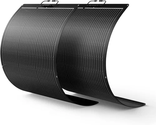 Kit de panel solar flexible de 200 W (2 x 100 W), edición Stealth completamente negra, módulos monocristalinos ETFE de alto rendimiento, sistema de