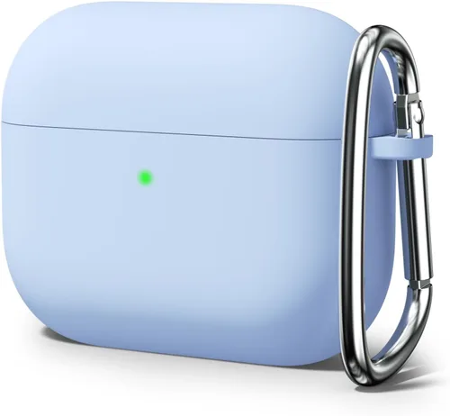 Miniatura 43 de Oakxco Funda de silicona para Airpods 3, bonita funda rígida femenina para Airpods de 3ª generación con llavero, gel de goma colorido suave de TPU