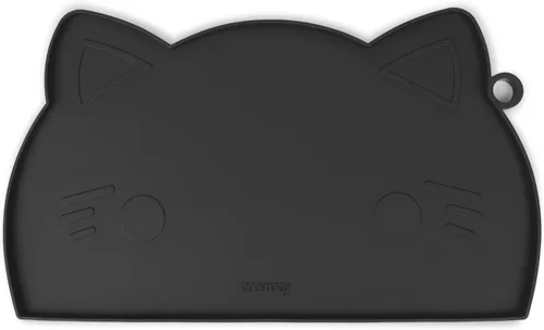 Miniatura 11 de Coomazy Tapete de alimentación para gatos y perros, tapete de silicona antideslizante más grueso con borde elevado, impermeable para alimentos