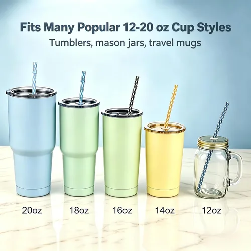 Miniatura 2 de 25 popotes de plástico reutilizables. Sin BPA, pajitas transparentes de 9 pulgadas de largo para tarros de masón, vaso Yeti, cepillo de limpieza