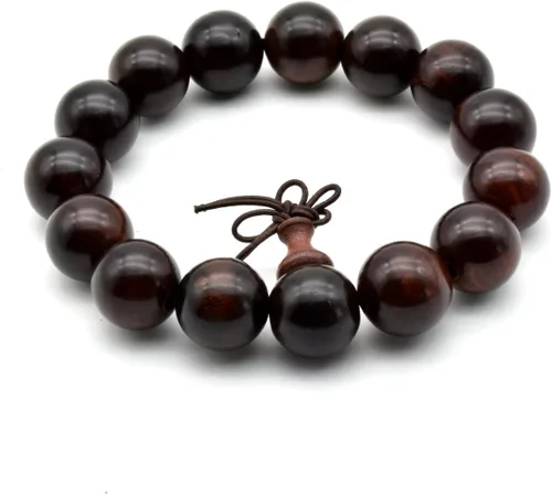 Miniatura 14 de Zen Dear Brazalete y collar de meditación Mala, para cultura budista y oración busita, cuentas de Buddha, unisex, palisandro natural