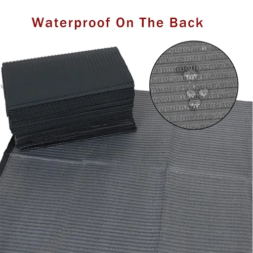 Miniatura 4 de LXIANGN 125 toallas desechables para arte de uñas, 13 x 17 pulgadas, impermeable, 3 capas, tapete de arte de uñas, hojas de papel, almohadillas Negro