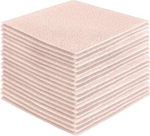 Miniatura 162 de FabricLA Hojas de fieltro acrílico para manualidades, cuadrados de fieltro precortados suaves de 4 x 4 pulgadas (3.9 in x 3.9 in), utiliza hojas