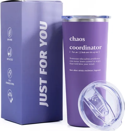 Miniatura 10 de Chaos Coordinator Gifts - Vaso de apreciación administrativo para profesionales y maestros, 22 onzas Coordinador del Caos - Mint