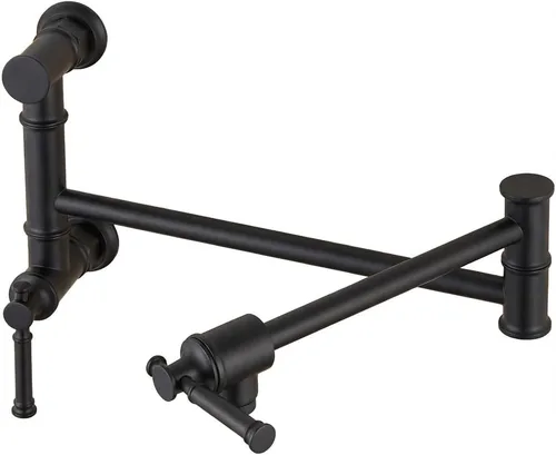 Miniatura 13 de Lava Odoro PF312-BN - Grifo de llenado de ollas de níquel cepillado, moderno de dos accesorios, montaje en pared, grifo de cocina plegable de dos