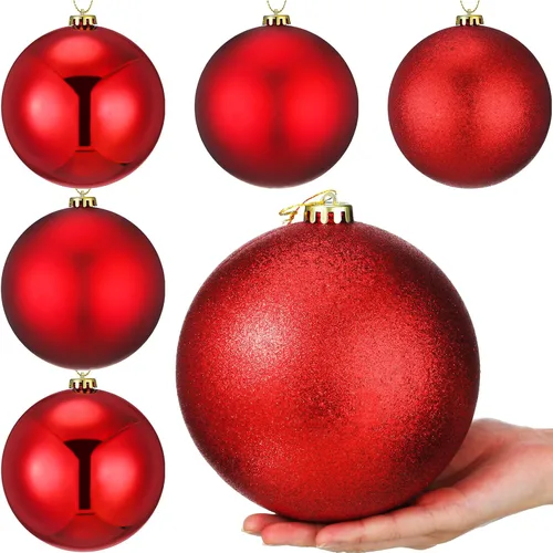 Miniatura 10 de Wettarn 6 Piezas Bolas Grandes de 6" de Navidad Bolas de Decoración de Árbol de Navidad Ornamentos Bolas Inastillables para Cumpleaños Pascua San