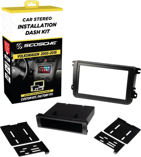 Miniatura 14 de Scosche ICVW6BN Kit de instalación de radio doble DIN para tablero compatible con vehículos Volkswagen amplificados no de fábrica seleccionados
