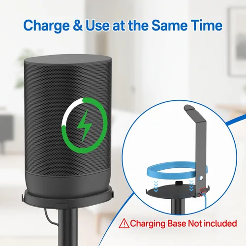 Miniatura 5 de Soporte de altavoz de altura ajustable para Sonos Move, soporte de suelo resistente para Sonos Move & Move 2 con diseño de cable de alimentación