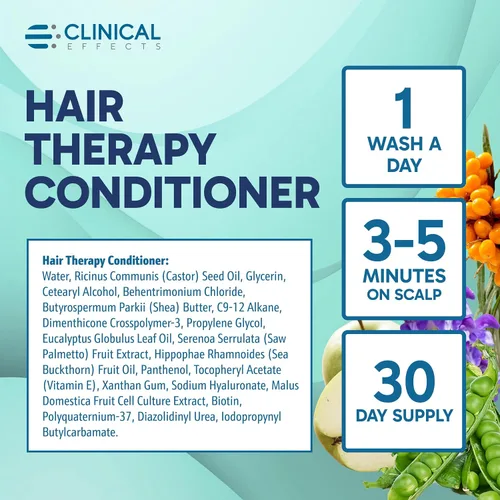 Miniatura 6 de Clinical Effects Acondicionador de terapia capilar – Acondicionador para el crecimiento del cabello para hombres y mujeres – Acondicionador profundo