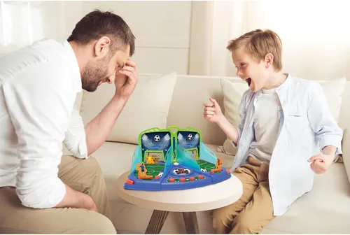 Miniatura 7 de LEXiBOOK, Juego de fútbol electrónico con efectos de luz y sonido para 2 jugadores, azul/verde, JG945