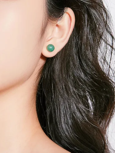 Miniatura 35 de Aretes de jade para mujer, hipoalergénicos, hechos a mano, joyería de jade verde real para mujeres y hombres, regalo para aniversario, graduación
