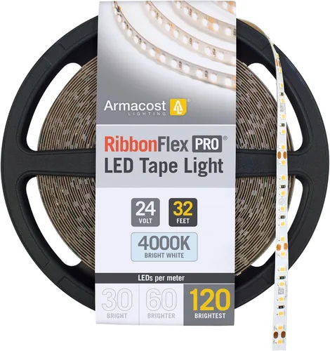Miniatura 23 de Armacost Lighting RibbonFlex Pro 136230 - Tira de luces LED blancas de 24 V, 120 LED/m, 2700K, 16.4 pies
