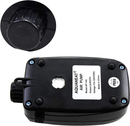 Miniatura 3 de AQUANEAT Aquarium Air Pump, 100 Gal Fish Tank Air Pump, Hydroponic Oxygen Aerator with Airline Tubing, Bubbler Stones, Check Valve
