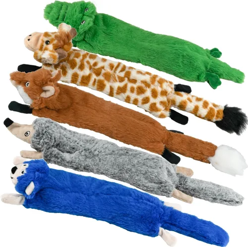 Miniatura 14 de SHARLOVY Paquete de 5 juguetes chirriantes para perros, juguetes de peluche de burbujas para dentición para cachorros, juguetes para perros
