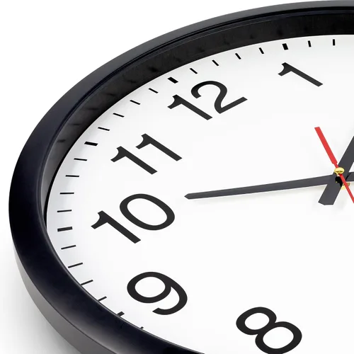 Miniatura 4 de Bernhard Products - Reloj de cuarzo de pared negro, silencioso, sin tictac, redondo, extragrande de 18 pulgadas, a pilas y fácil de leer