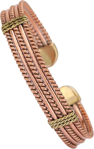 Handmade Elegant Copper Bracelet for Women - Pure Copper Bracelet for Pain Relief and Stress Relief - Adjustable Entwisted Copper Bracelet to Fit