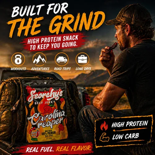 Miniatura 7 de Scorchy's Jerky - Carolina Reaper Beef Jerky - Cecina picante extrema, hecha en Estados Unidos, aperitivo alto en proteínas, bajo en carbohidratos