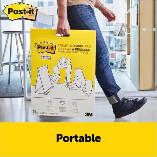 Miniatura 3 de Post-it® Almohadilla de caballete de mesa, blanco con líneas primarias, 20 x 23 pulgadas (MMM563PRL), 1 unidad