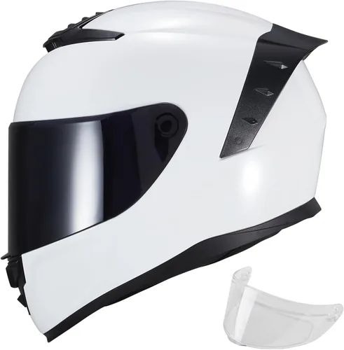 Cascos de Motocicleta de Cara Completa WS-611 Casco de Moto de Calle para Adultos Hombres Mujeres Aprobado por DOT