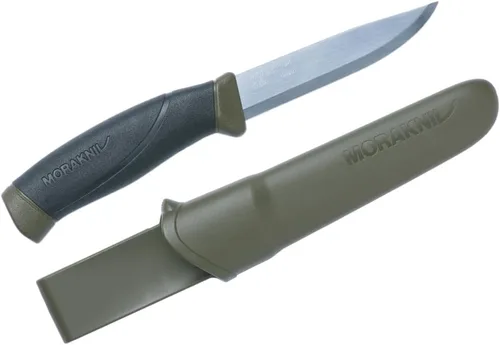 Morakniv Companion Cuchillo de hoja fija de acero al carbono con funda