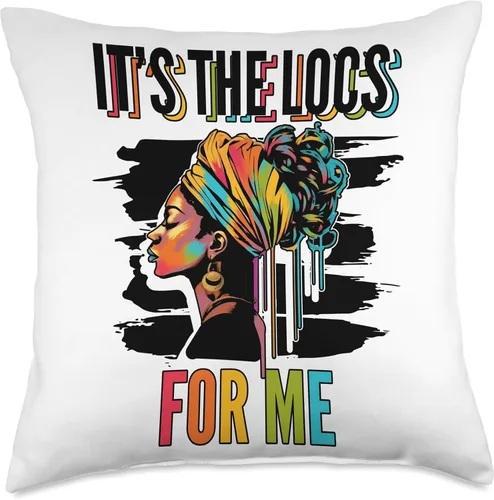 Miniatura 4 de Locs Afro Dreadlocks Love Natural Beauty Hair It's the Locs for Me Afro Hair - Almohada negra americana africana, 16 x 16 pulgadas, multicolor