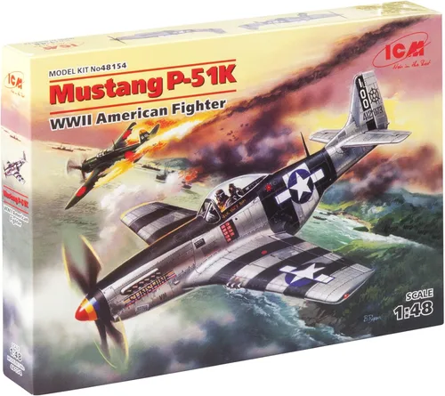 ICM 48154 - Modelo de avión Mustang P-51K, Avión militar plástico de la Segunda Guerra Mundial American Fighter - Escala 1:48