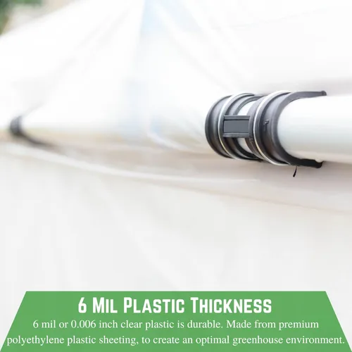 Miniatura 4 de Farm Plastic Supply - Lámina de plástico transparente para invernaderos - 6 mil - (24 x 25 pies) - Película de polietileno resistente a los rayos