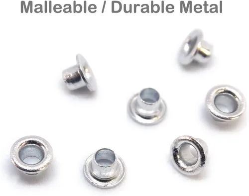 Miniatura 7 de Ojales Quicklet de aluminio de 0.118 in/1/8, álbum de recortes, cumpleaños, boda, tarjeta de felicitación de bebé, manualidades, etiqueta de Plata