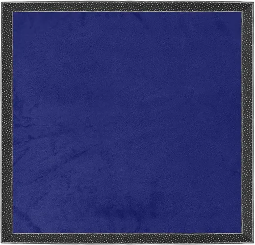 Miniatura 2 de Estrellas brillantes: mantel de terciopelo negro con cordón, bolsa de tela para altar, juego de dos piezas, 25.5 x 25.5 pulgadas, grande (azul)