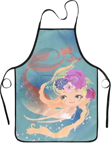 Miniatura 8 de Cute Kids Aprons for Cooking Painting Baking, Waterproof Toddler Aprons with Pockets, Art Smock for Boys Girls