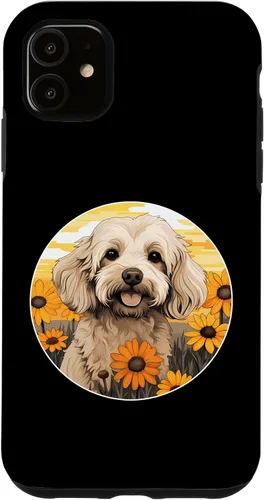 Miniatura 5 de iPhone 15 Cute Cockapoo in Spring Flower Garden Colorful Puppy Dog Case