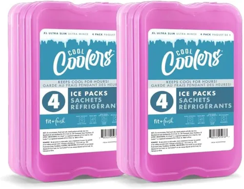 Miniatura 14 de Cool Coolers by Fit & Fresh 4 Pack XL Slim Ice Packs, Quick Freeze Space Saving Reusable Ice Packs for Lunch Boxes or Coolers