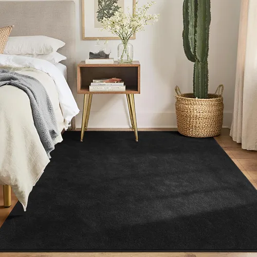 Miniatura 42 de Keeko Alfombras de área de 4 x 6 pies para sala de estar, alfombra suave y moderna de espuma viscoelástica para dormitorio, alfombra