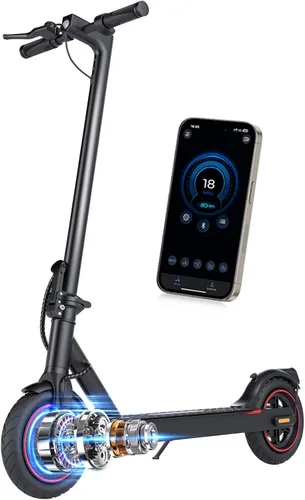 Miniatura 9 de Patinetes eléctricos – Scooter eléctrico para adultos, motor de 500 W, velocidad máxima de 18 MPH, neumáticos de 8.5 pulgadas, 21 millas, scooter