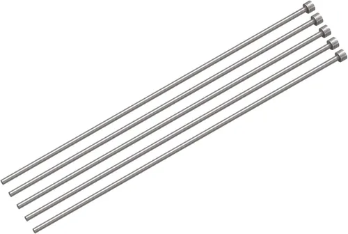 uxcell Pasadores eyectores rectos, 0.118 in (1/8 ") de diámetro. Punzón de punta redonda de acero 65Mn 200 mm (8") de largo para mantenimiento