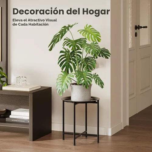 Miniatura 4 de Bamworld Soporte para plantas de interior, mesa alta para plantas grandes, taburete de plantas al aire libre, soporte de metal para plantas