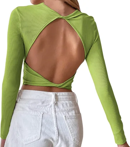 Miniatura 2 de Camiseta de fiesta para mujer, cuello redondo, cuello halter, camiseta sin mangas sexy, de punto acanalado, cuello halter, camiseta sin mangas