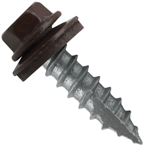 Miniatura 21 de HERR #14 CHARCOAL Tornillo de techo de chapa metálica de cabeza hexagonal: 250 tornillos x 1