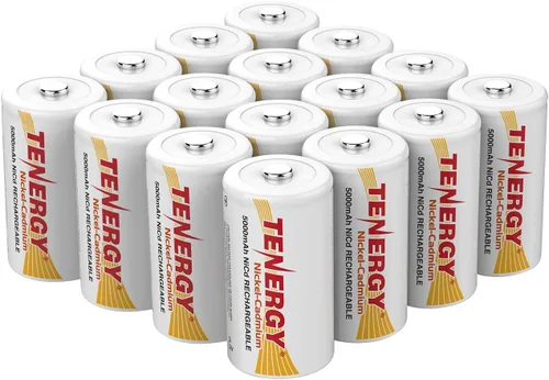 Miniatura 6 de Tenergy D 5000mAh NiCd botón superior batería recargable