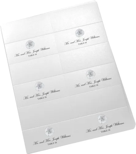 Miniatura 4 de Sand Dollar - Tarjetas de lugar imprimibles, juego de 60 (10 hojas), impresoras láser y de inyección de tinta, bodas, fiestas, cenas y eventos