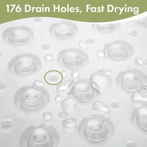 Miniatura 5 de AmazerBath Tapete de ducha antideslizante de 40 x 16 pulgadas, tapete de ducha con ventosas y agujeros de drenaje, tapete de baño antideslizante