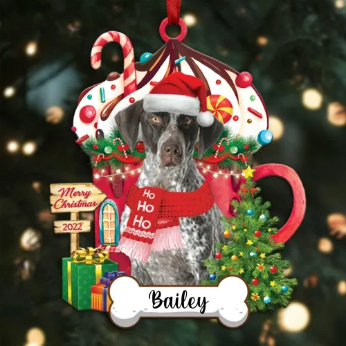 Miniatura 58 de Amantes de los perros de Navidad – Navidad de perros disponibles para muchos perros Shi Tzu – Adorno con forma personalizada, adorno de Navidad