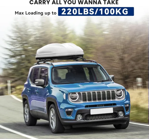 Miniatura 4 de Barras transversales de techo de 220 libras para Renegade 2015-2024 con cerradura antirrobo, barra transversal de aluminio resistente apta
