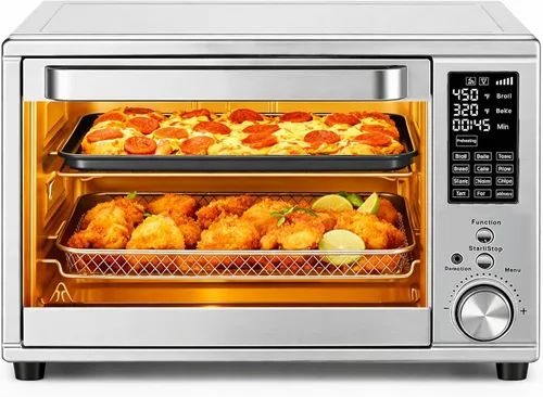 Miniatura 9 de HealSmart Freidora de aire 12 en 1 de 6.34 cuartos de galón, freidora de aire preestablecida digital con ventana visible, cesta antiadherente y apta