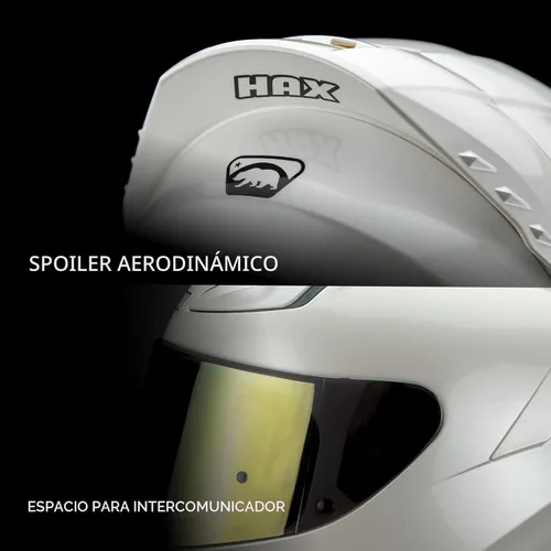 Miniatura 4 de HAX Onix - Casco de motocicleta de cara completa aprobado por DOT, listo para pinlock y con ranura para intercomunicador, moto para deportes