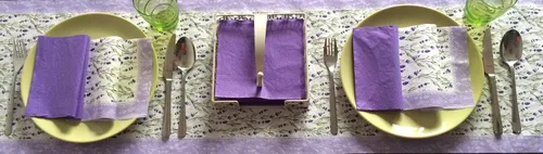 Miniatura 4 de Servilletas de papel de lavanda Meadow 40 piezas de 6.5 x 6.5 pulgadas, flores moradas, servilletas decorativas, servilletas de lavanda