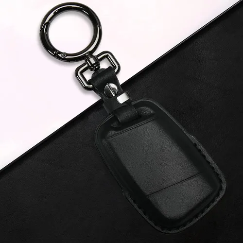 Miniatura 5 de Tukellen para Volkswagen Funda de Llavero de Cuero Compatible con VW Atlas Golf Alltrack Jetta Passat Tiguan 2018-2025 Llavero Inteligente de 4