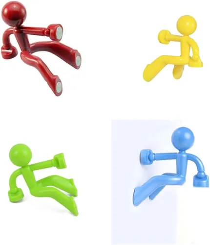 Miniatura 8 de Creative Wall Climbing Villain - Imanes para refrigerador, imán para colgar en la llave (negro, blanco, azul, naranja)