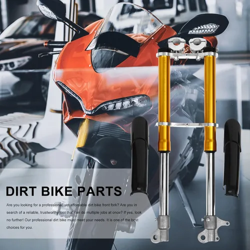 Miniatura 4 de VICASKY Horquillas para bicicleta Pit Bike Mini Bike Front Suspensión Delantera Motocicleta Shock Gold Stock para piezas de repuesto de motocross