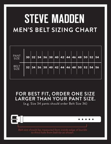 Miniatura 6 de Steve Madden Cinturón de cuero casual para hombre